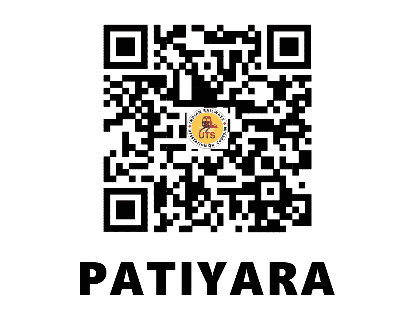 UTS QR Code for PATIYARA - PTYR - NR (UTTAR PRADESH)